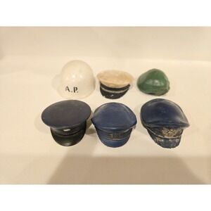 Lot of 6 Vintage GI Joe Action Figure Army Hats - Army Cap - Hat - Plastic